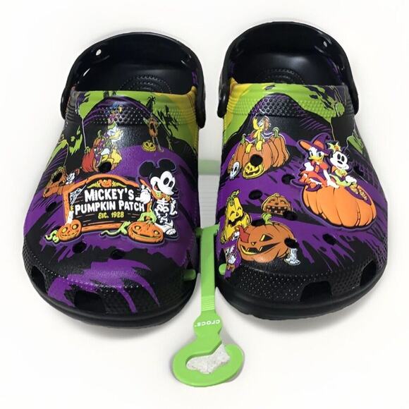 Disney Parks Halloween 2024 Mickey’s Pumpkin Patch Adult Clogs Crocs Size M7/W9 - Picture 1 of 9